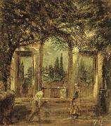 Diego Velazquez View of the Garden of the Villa Medici in Rome II oil painting artist
